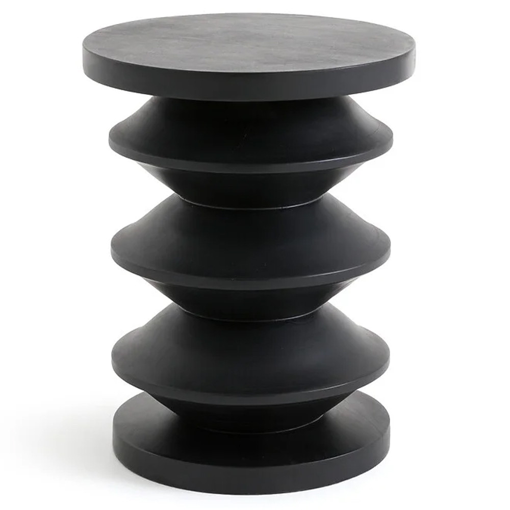 Фигурный приставной столик черного цвета AMORPHOUS