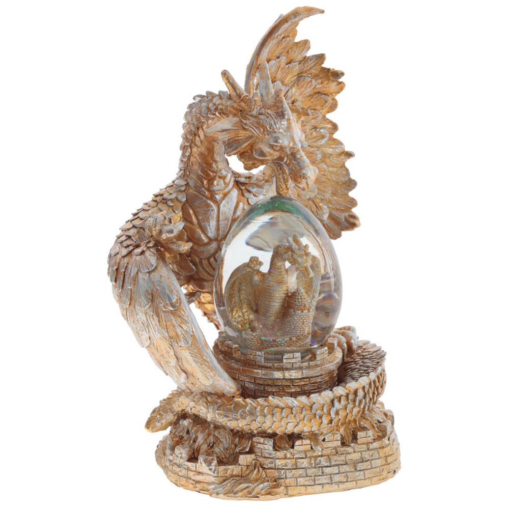 Декоративная статуэтка Дракон Dragon Guarding a Glass Egg Copper