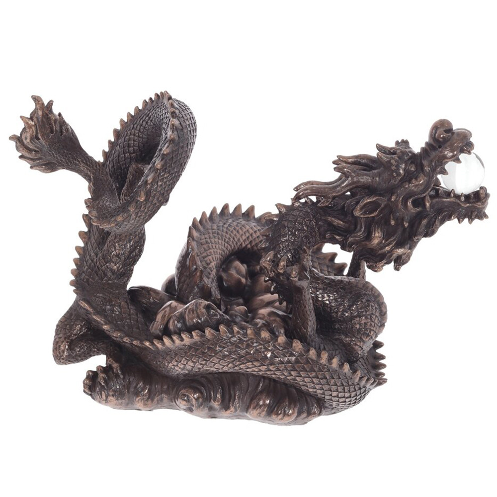 Декоративная статуэтка Дракон Fuzanglong Dragon Dark Bronze Statuette