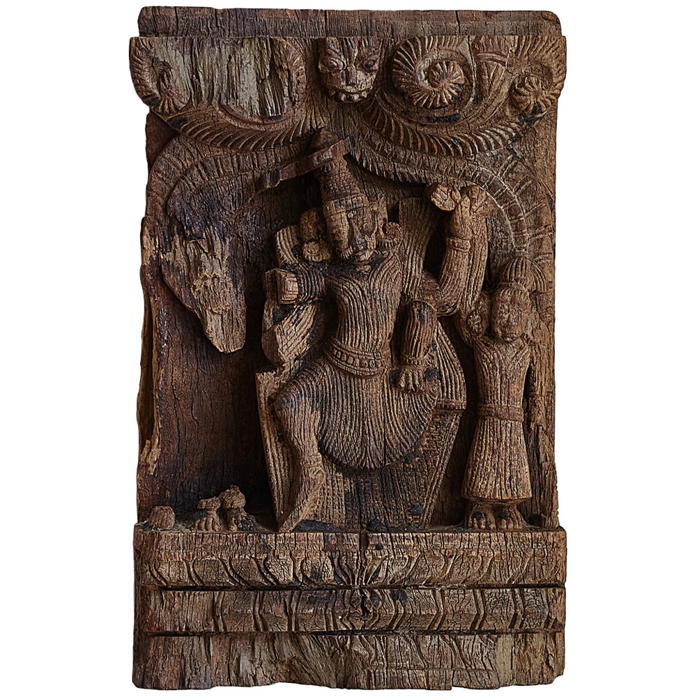 Антикварные объёмные панно из тика Antique Indian Panels