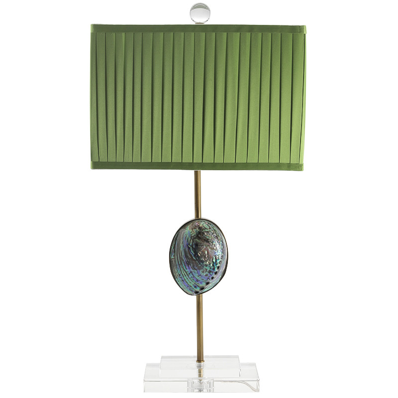 Настольная лампа с абажуром Green Semiprecious Stone Table Lamp