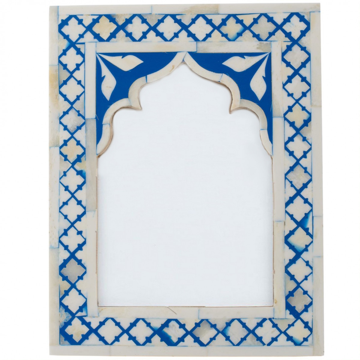 Photo Frame Blue White Moroccan Bone Mosaic