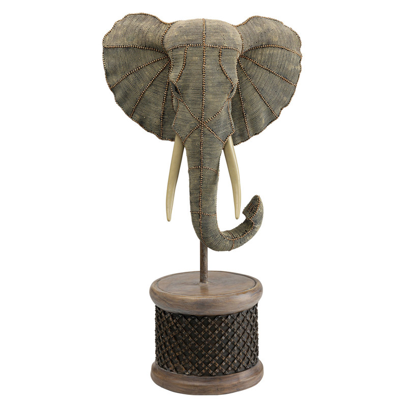 Декоративная голова слона на подставке