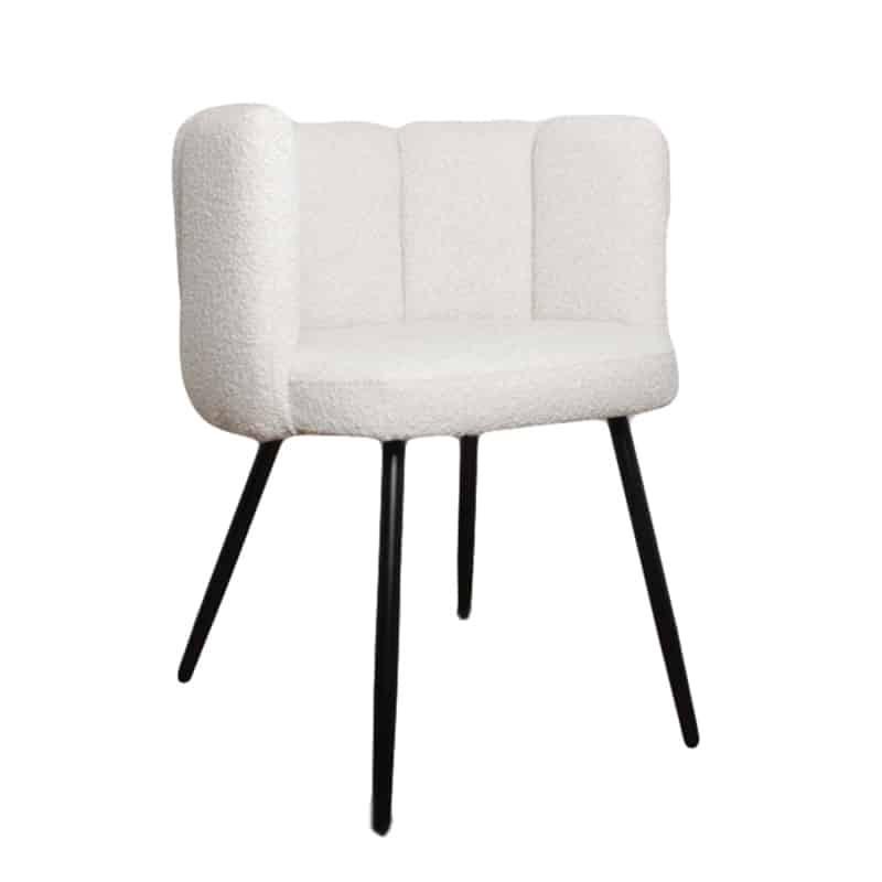 High five chair boucle - white pearl