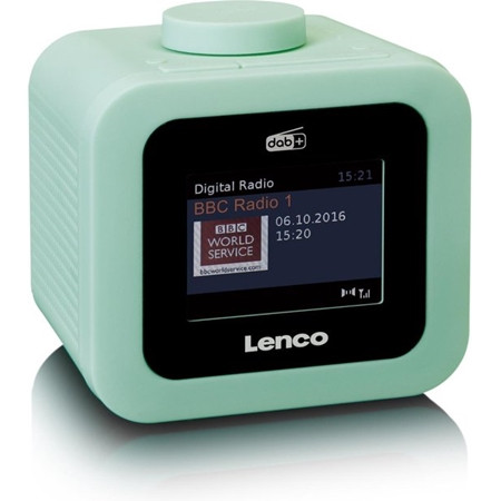 Lenco CR-620 - Wekkerradio met DAB+ en AUX-uitgang Groen