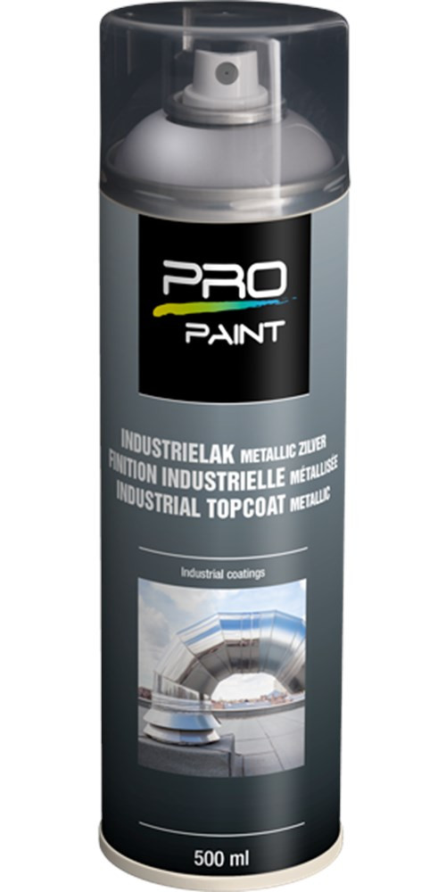 PRO-Paint Industrie Lak/ Deklaag Metallic beige rvs (500ml)