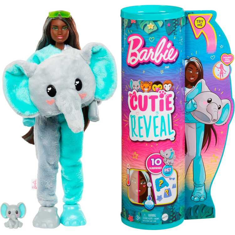 Mattel Barbie Cutie Reveal Jungle - Olifant pop
