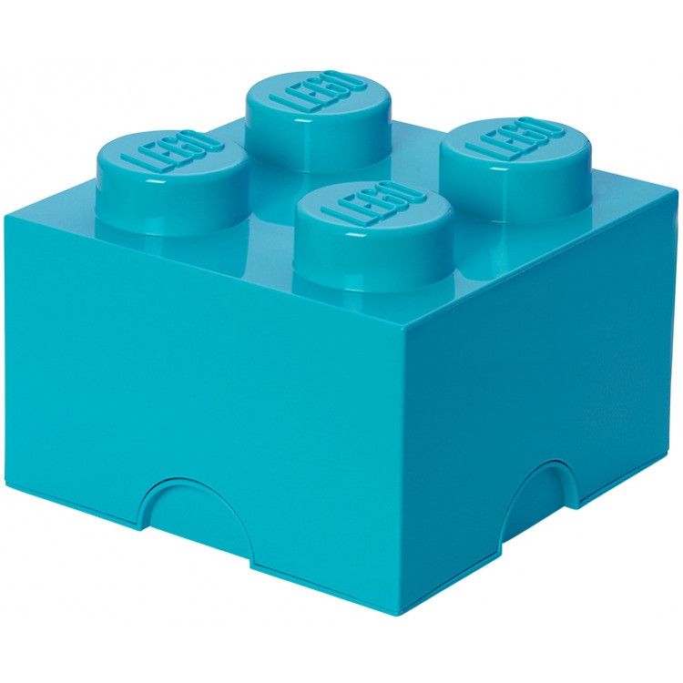 Room Copenhagen LEGO Storage Brick 4 Azuurblauw opbergdoos