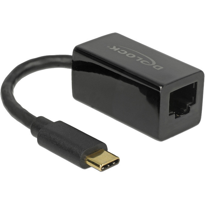 SuperSpeed USB-C (USB 3.1 Gen 1) male > Gigabit LAN 10/100/1000 Mbps compact Adapter