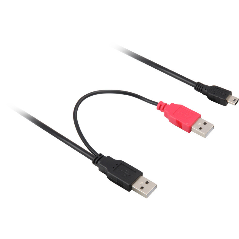 2x USB-A 2.0 male > USB mini 5-Pin Splitterkabel
