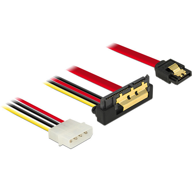 SATA 7 pin + Molex 4 pin power plug > SATA 22 pin haaks Adapter