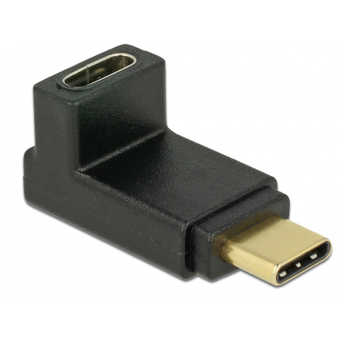 USB 10Gbps (USB 3.1 Gen 2) USB-C (male) naar USB-C (female) haaks (omhoog/omlaag) Adapter