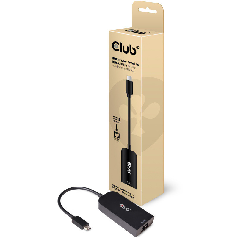 USB-C 3.2 Gen1 > RJ-45 2.5Gbps Adapter