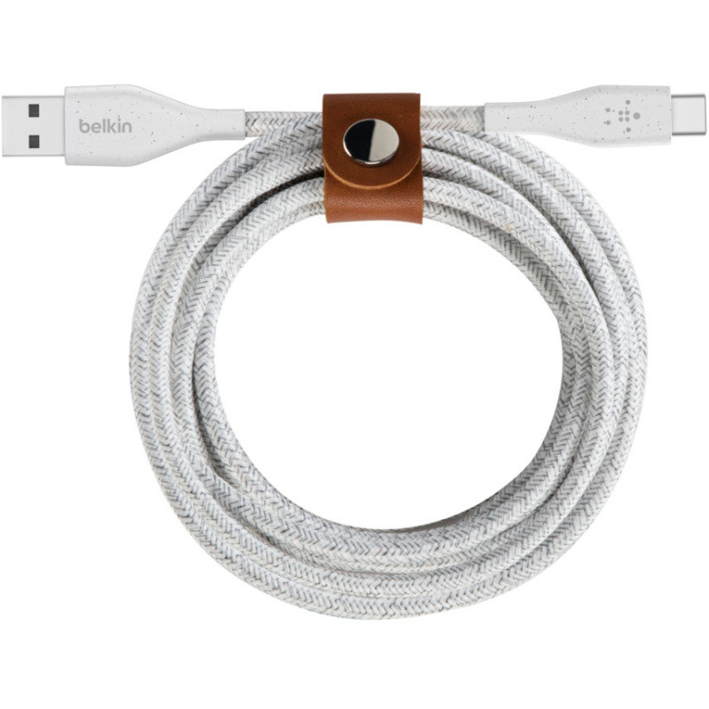 DuraTek Plus USB-C/ USB-A kabel met leren bandje Kabel