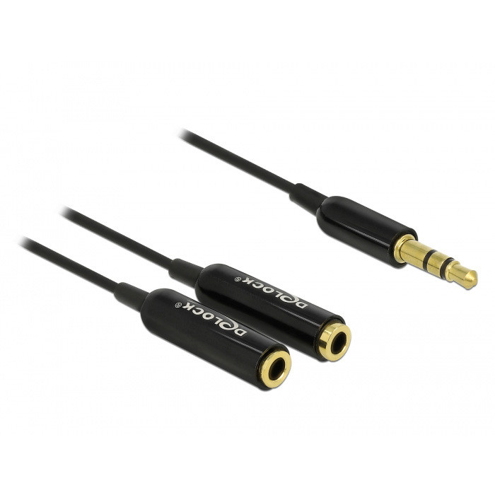 Cable audio splitter stereo jack male 3.5mm > 2x stereo jack female kabel
