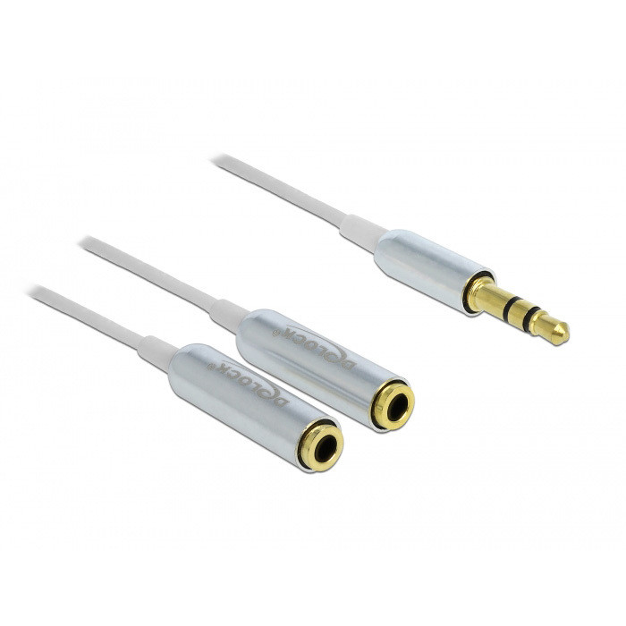Cable audio splitter stereo jack male 3.5mm > 2x stereo jack female Splitterkabel