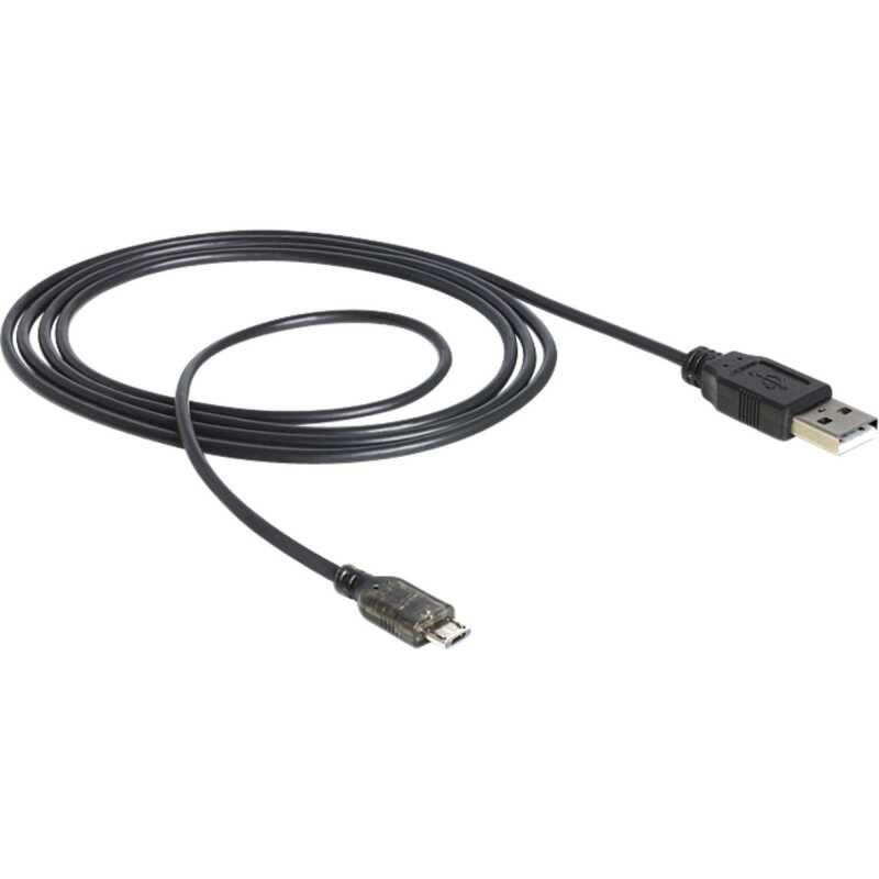 USB-A > Micro-USB-B met LED Kabel