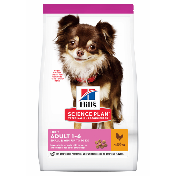 Hill&apos;s Canine Adult Light Small&Mini Breed Kip - Hondenvoer - 1.5 kg