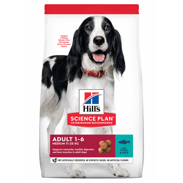 Hill&apos;s Canine Adult Medium Breed - Hondenvoer - Tonijn Rijst 2.5 kg