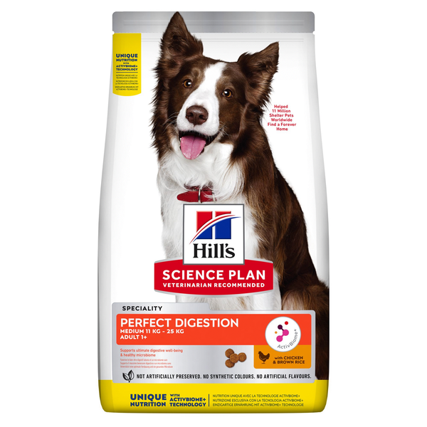 Hill&apos;s Canine Adult Perfect Digestion Medium Breed - Hondenvoer - 12 kg