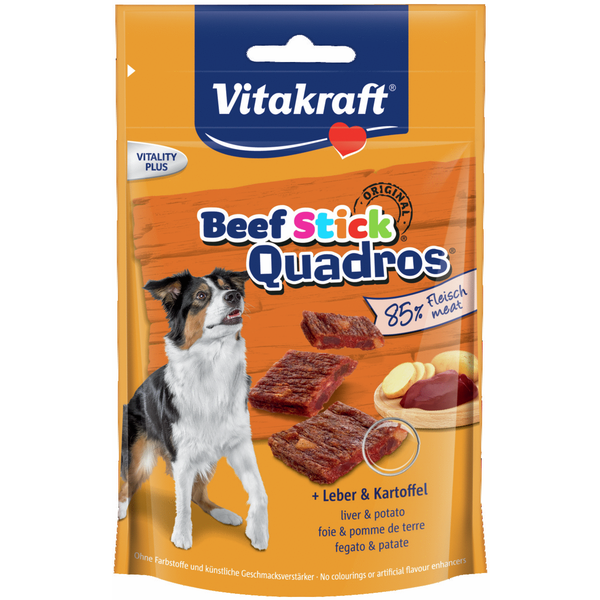 Vitakraft Beefstick Hond Quadros - Hondensnacks - Lever&Aardappel