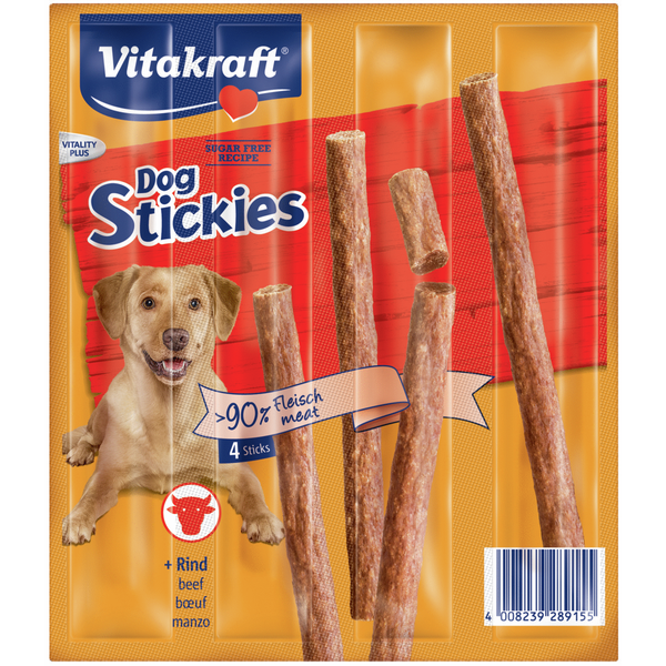 Vitakraft Dog Stickies 4x11 g - Hondensnacks - Rund