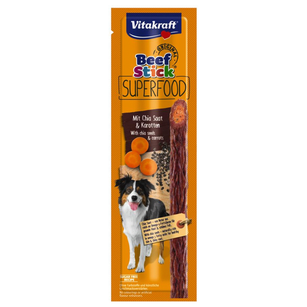 Vitakraft Beef Stick Superfood 25 g - Hondensnacks - Rund&Wortel