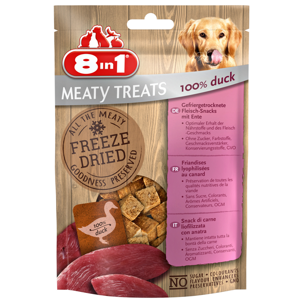 8in1 Freeze Dried 50 g - Hondensnacks - Eend