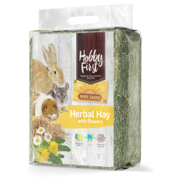 Hobbyfirst Hope Farms Herbal Hay With Flowers - Ruwvoer - 1 kg