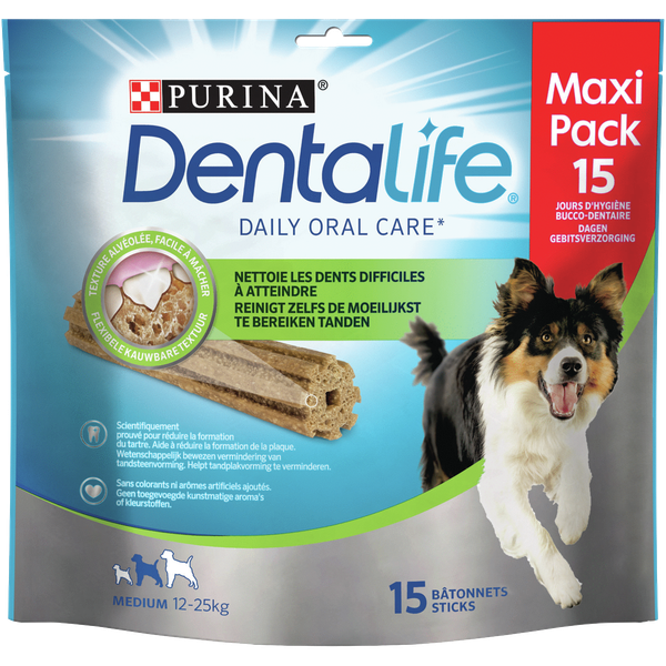 Purina Dentalife Daily Oral Care - Hondensnacks - 345 g 15 stuks Multipack Medium