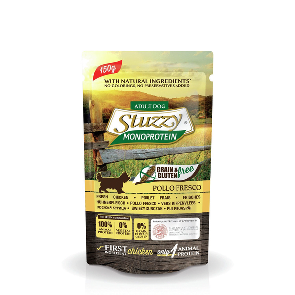 Stuzzy Dog Grain Free Monoprotein Pouch 150 g - Hondenvoer - Kip