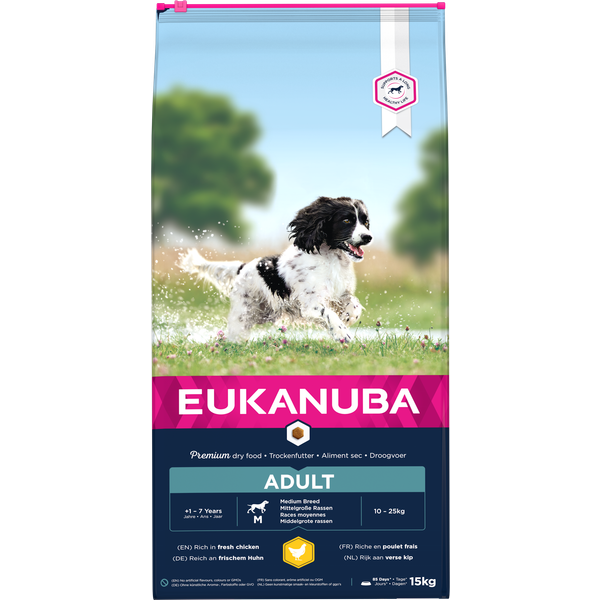 Eukanuba Active Adult Medium Breed Kip - Hondenvoer - 15 kg