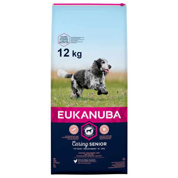 Eukanuba Caring Senior Medium Breed Kip - Hondenvoer - 12 kg