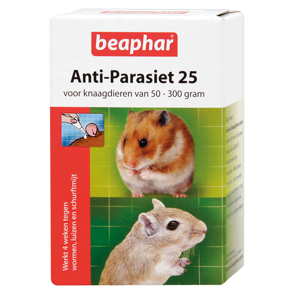 Beaphar Anti-Parasiet 25 Knaag - Parasieten - 2 pip 50 - 300 G