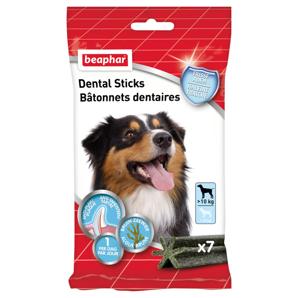 Beaphar Dental Sticks Middel/Grote Hond - Hondensnacks - 182 g 7 stuks