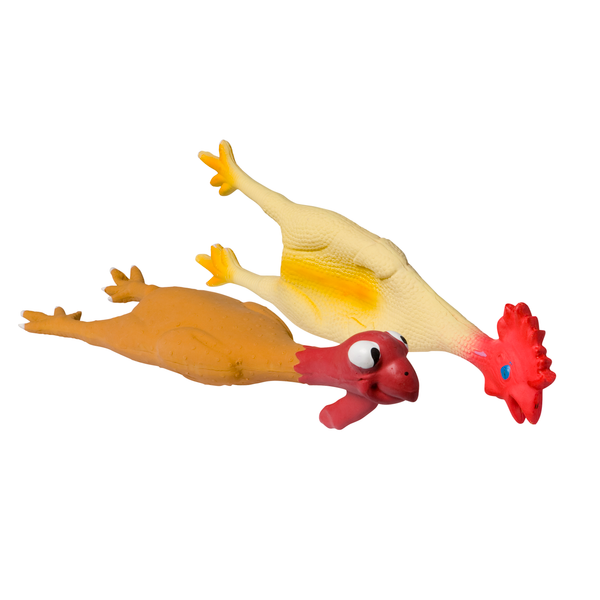 Adori Latex Toy Kip Met Pieper - Hondenspeelgoed - 42 cm Assorti