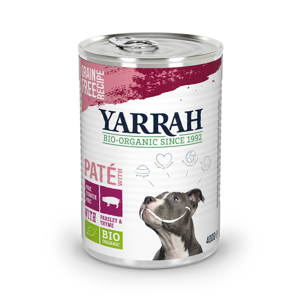 Yarrah Bio Hondenvoer Pate - Hondenvoer - Varken 400 g