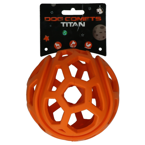 Dog Comets Titan Ø 12 cm - Hondenspeelgoed - Oranje