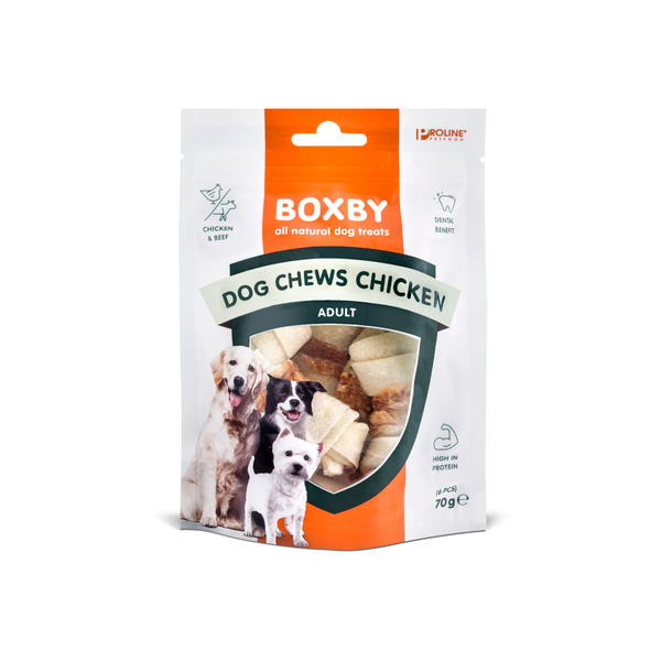 Boxby Dog Chews With Chick - Hondensnacks - Kip Bacon 6 stuks