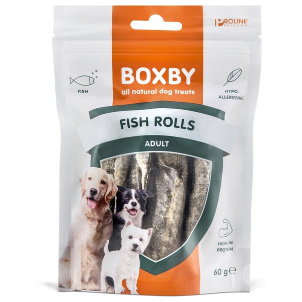 Boxby Fish Rolls - Hondensnacks - Vis 60 g