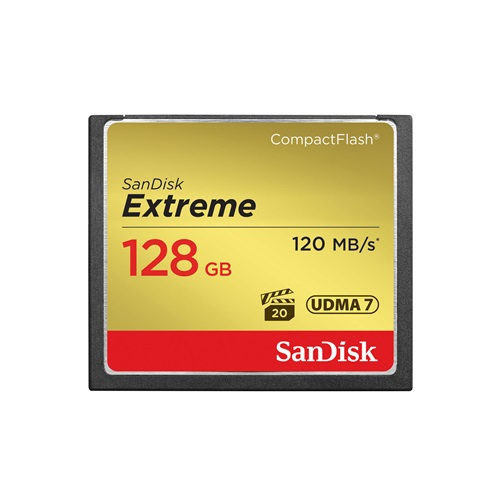 SanDisk 128GB Compact Flash Extreme 120MB/s geheugenkaart