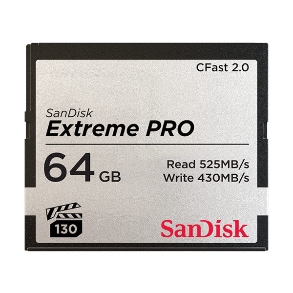SanDisk 64GB CFast 2.0 Extreme Pro 525MB/s geheugenkaart