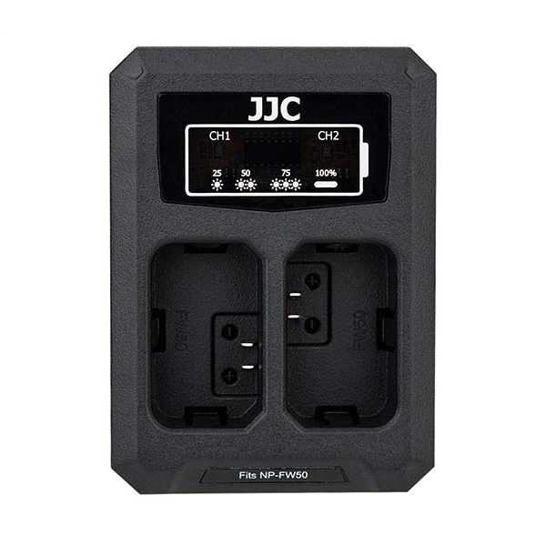 JJC DCH-NPFW50 USB Dual Battery Charger (voor Sony NP-FW50 accu)