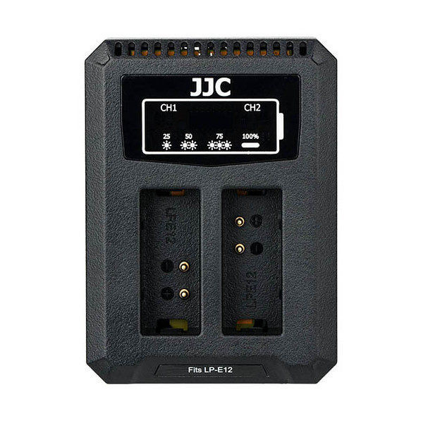 JJC DCH-LPE12 USB Dual Battery Charger (voor Canon LP-E12)