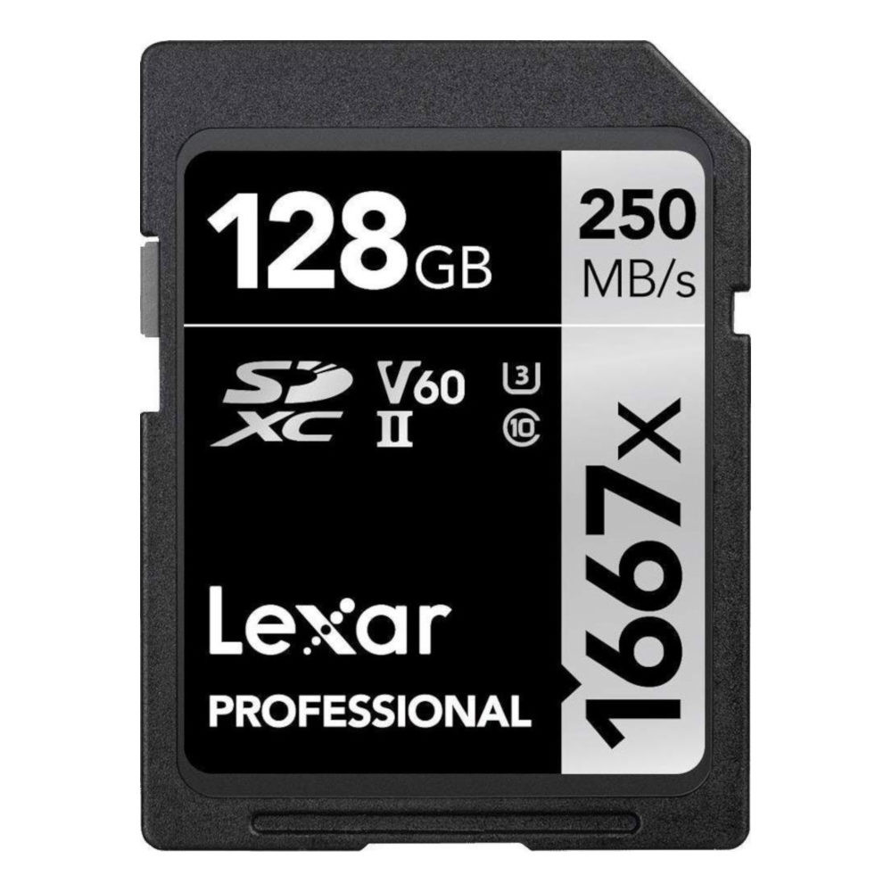 Lexar 128GB SD Pro UHS-II U3 V60 1667x geheugenkaart