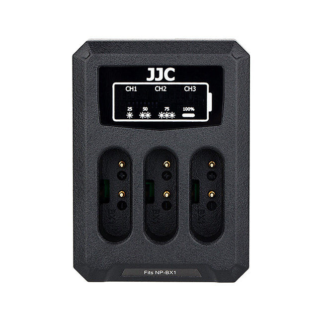JJC DCH-NPBX1T USB Triple Battery Charger (voor Sony NP-BX1)