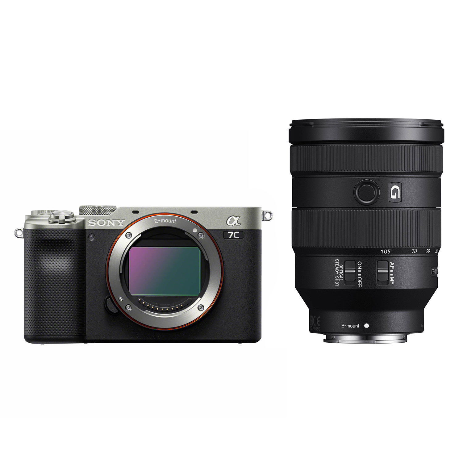 Sony Alpha A7C systeemcamera Zilver + FE 24-105mm f/4.0G