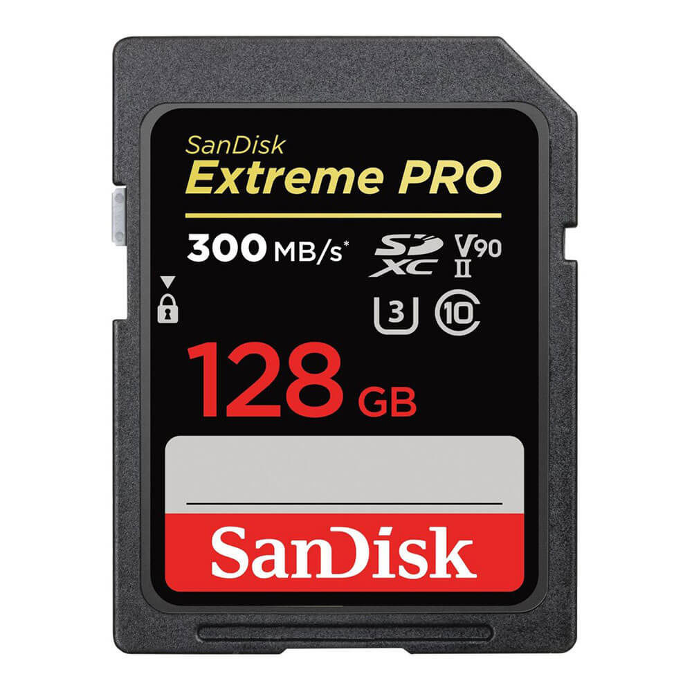 SanDisk 128GB SDXC Extreme Pro UHS-II geheugenkaart