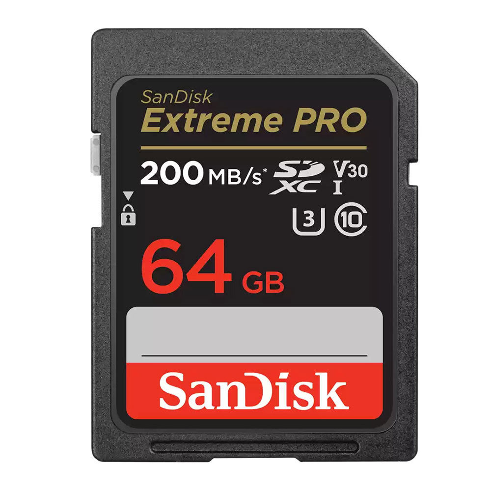 SanDisk 64GB SDXC Extreme Pro UHS-I U3 V30 200MB/s geheugenkaart - Rescue Pro DL 2Y