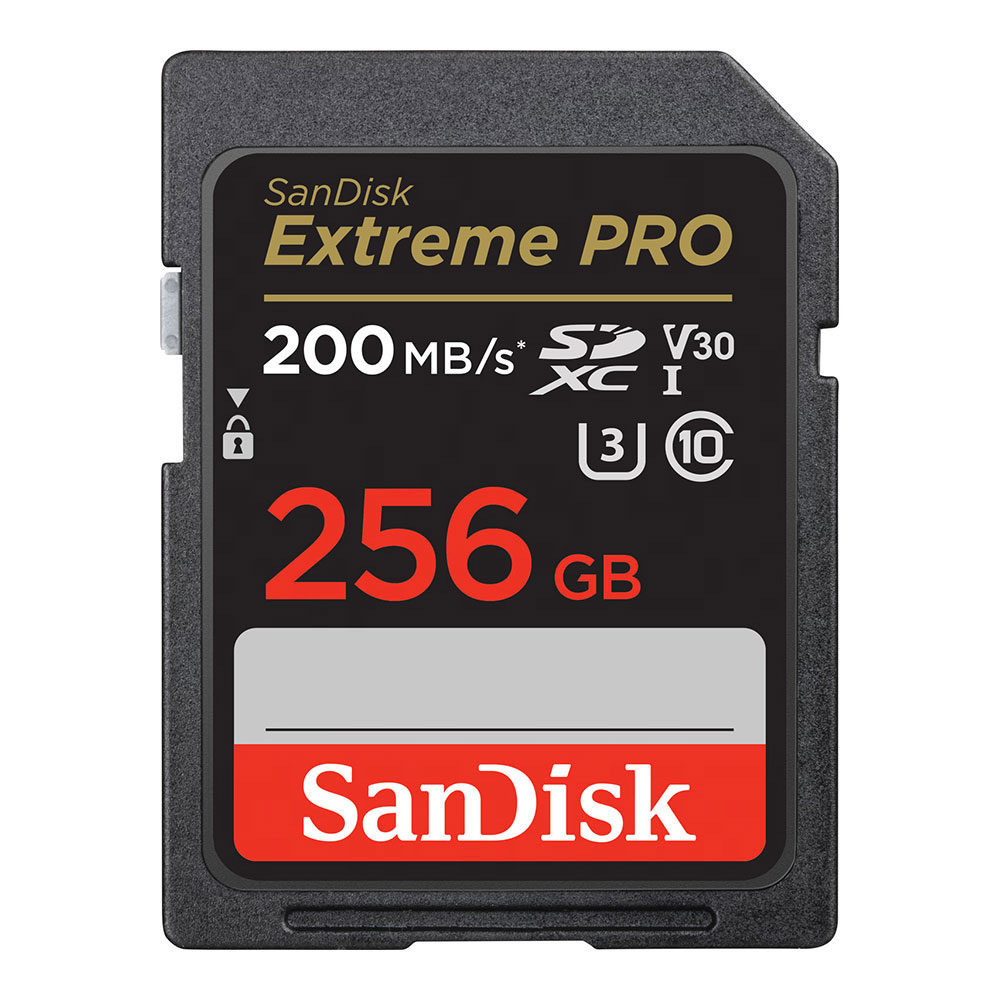 SanDisk 256GB SDXC Extreme Pro UHS-I U3 V30 200MB/s geheugenkaart - Rescue Pro DL 2Y